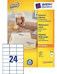 Etichette adesive Zweckform in carta bianca 3474 vendita online