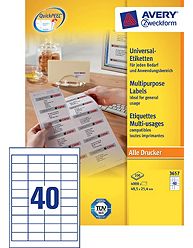 Etichette adesive Zweckform in carta bianca 3657 vendita online