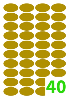Etichette autoadesive ovali in carta oro satinato serie Gold Line GL4-4526 vendita online