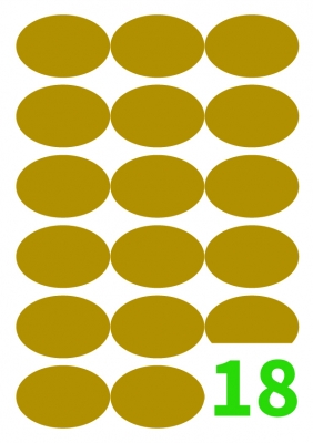 Etichette autoadesive ovali in carta oro satinato serie Gold Line GL4-6342 vendita online