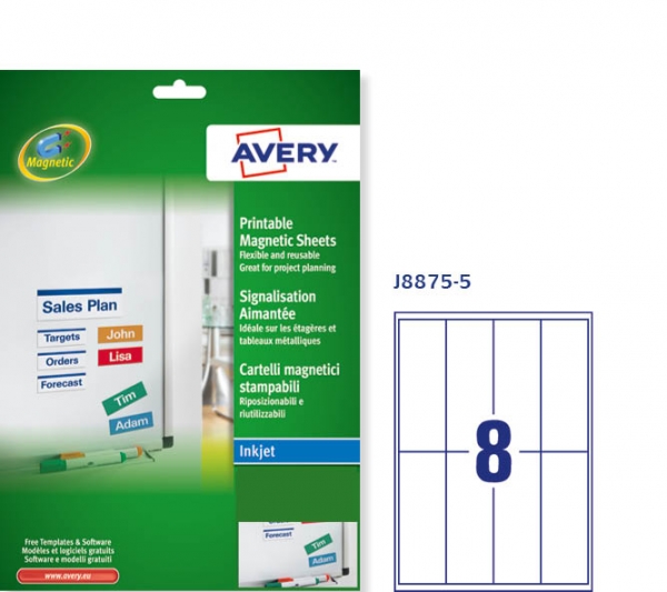 Etichette magnetiche Avery J8875-5 vendita online