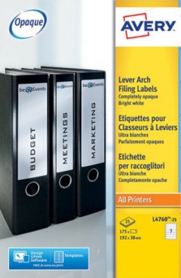 Etichette adesive in carta bianca coprente Avery L4760-25 vendita online