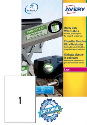 Etichette adesive bianche in poliestere Avery L4775-100 vendita online
