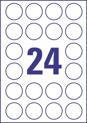 Etichette adesive rotonde in poliestere trasparente Avery L7780-25 5