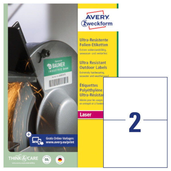 Etichette adesive bianche in polietilene Avery L7916-10 vendita online