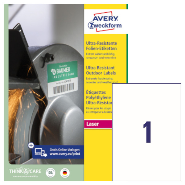 Etichette adesive bianche in polietilene Avery L7917-10 vendita online