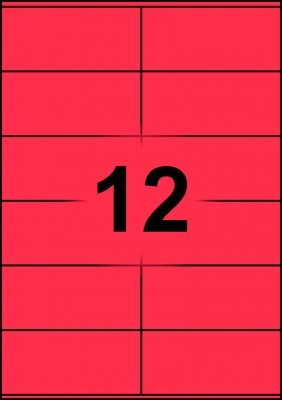 Etichette autoadesive in carta color rosso opaco serie Labelcart LABA4-10548RO vendita online
