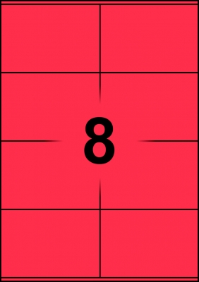 Etichette autoadesive in carta color rosso opaco serie Labelcart LABA4-10572RO vendita online