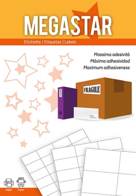 Etichette autoadesive bianche in carta serie Copy Basic Megastar LP4MS-19061 vendita online