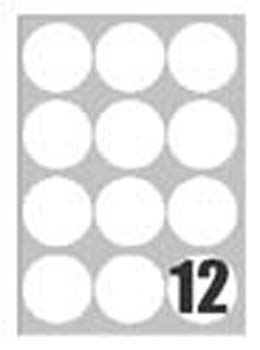 Etichette autoadesive rotonde bianche in carta serie Copy Basic Megastar LP4MS-60 2