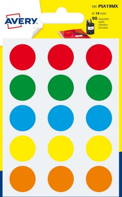 Bollini rotondi colorati in bustina scrivibili a mano PSA19MX vendita online