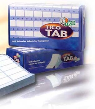 Etichette adesive a modulo continuo 1 corsia Tico Tab TAB1-1077